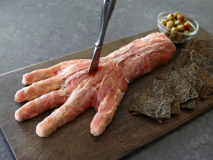 “Horrible Hand” Ham and Cheese Board