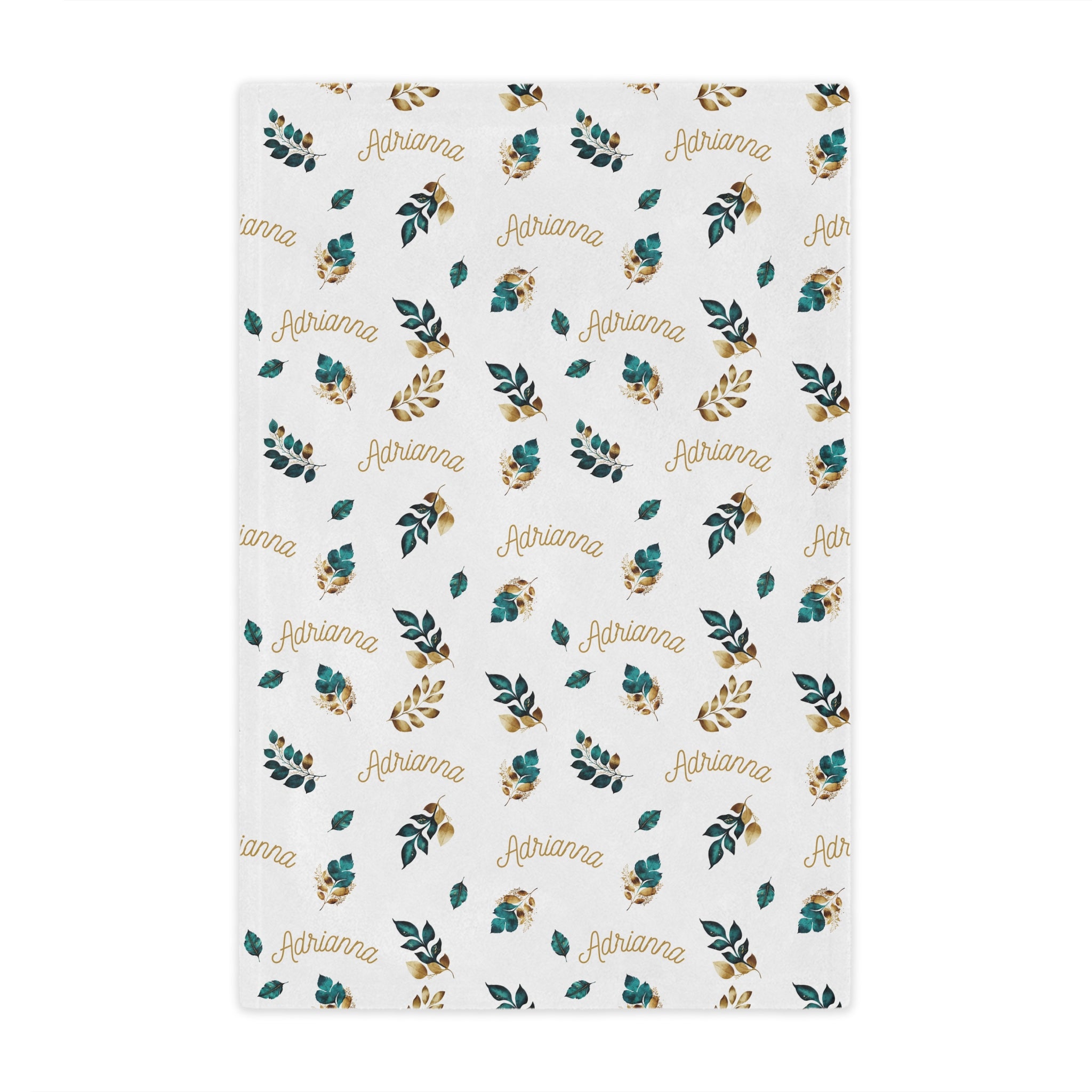 Golden Green Leaves Unisex Blanket