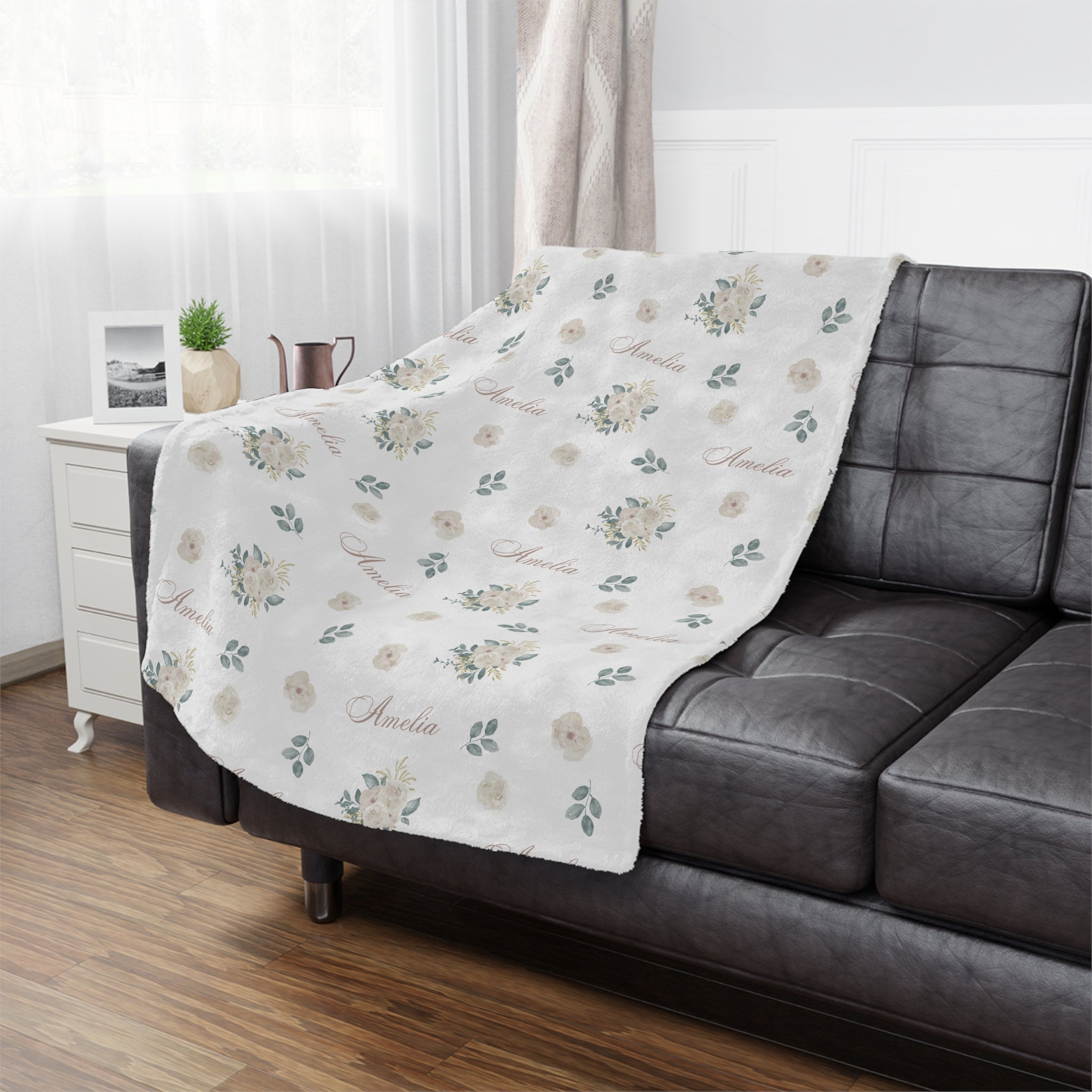 Garden Rose Girl Minkey Blanket