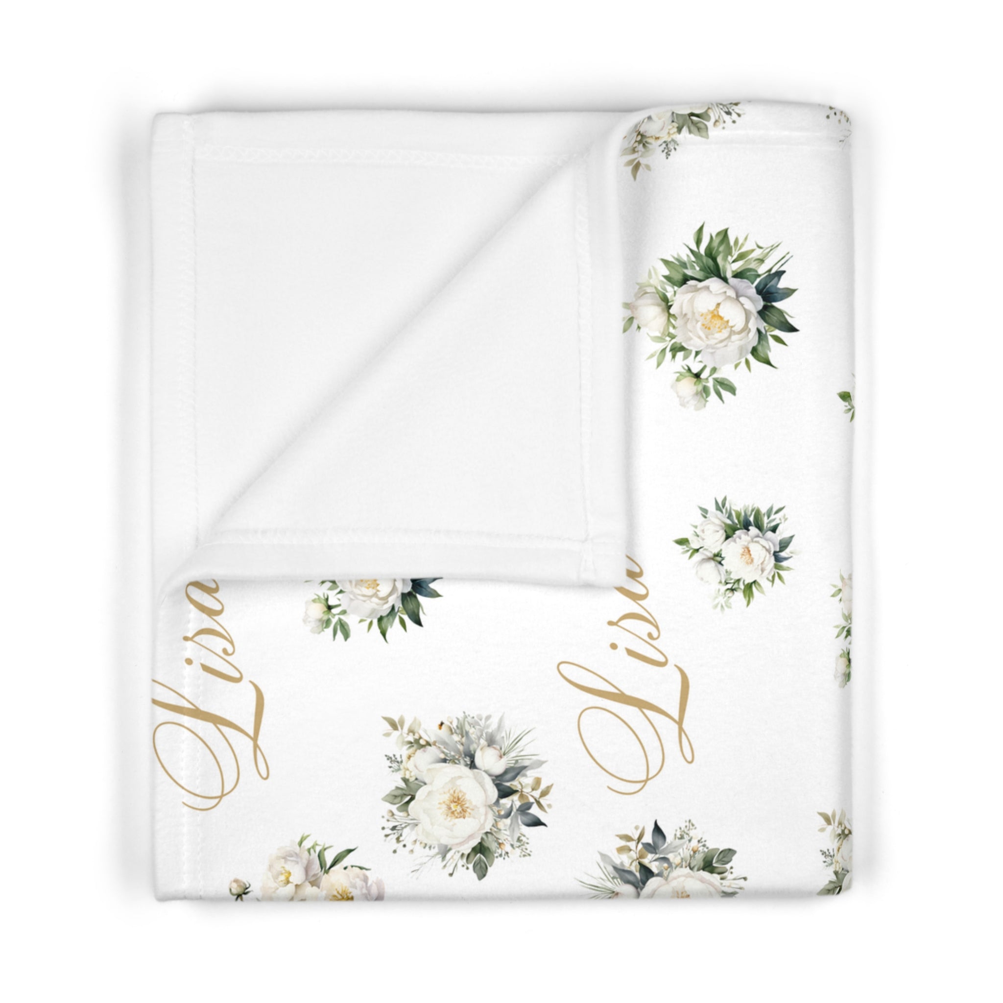 White Peonie Blanket