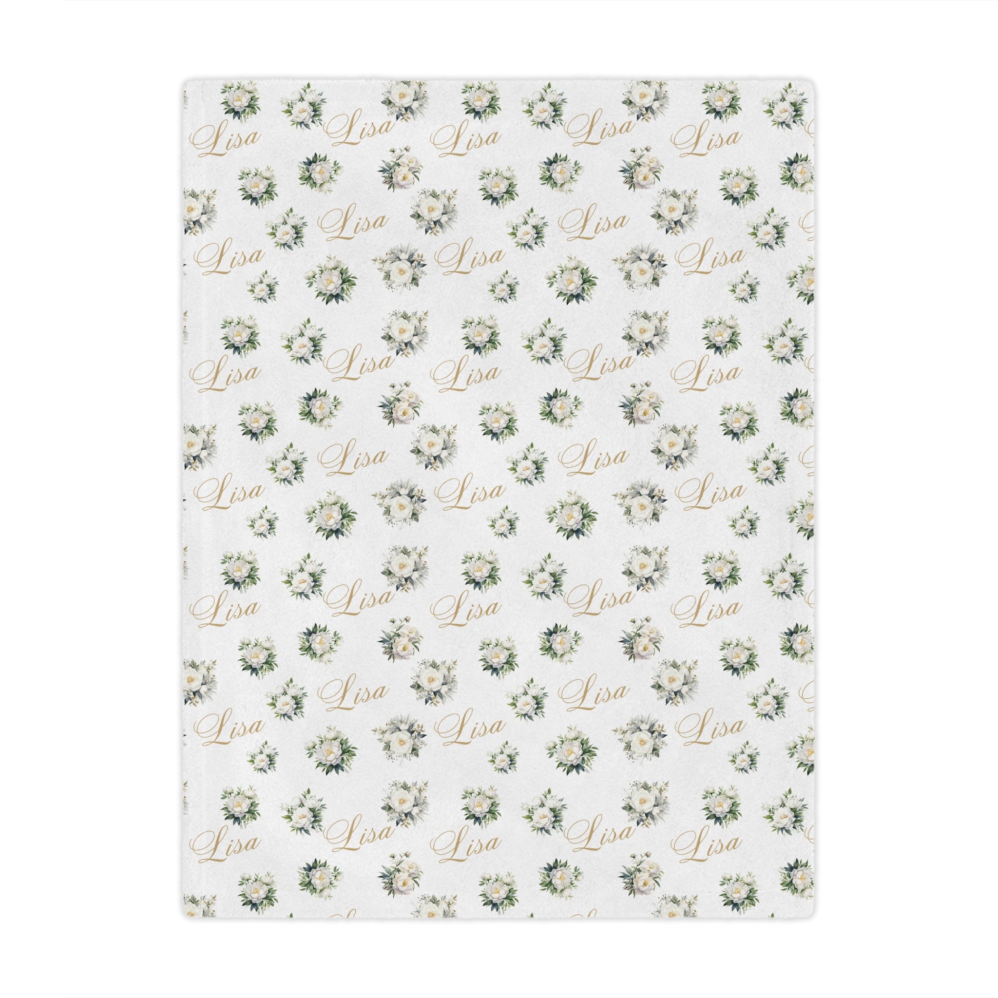 White Peonie Minkey Blanket