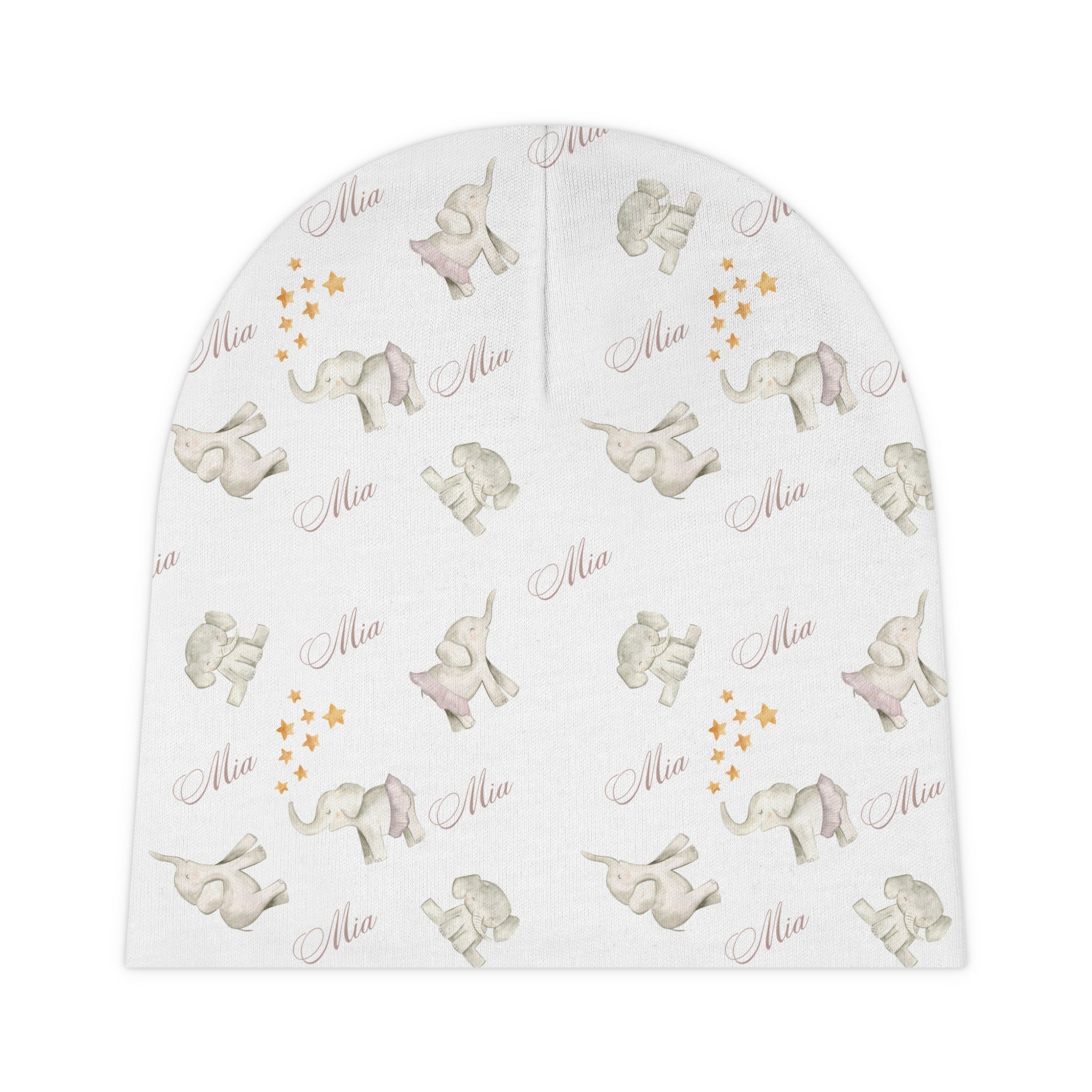 Baby Girl Sleeping Elephant Beanie