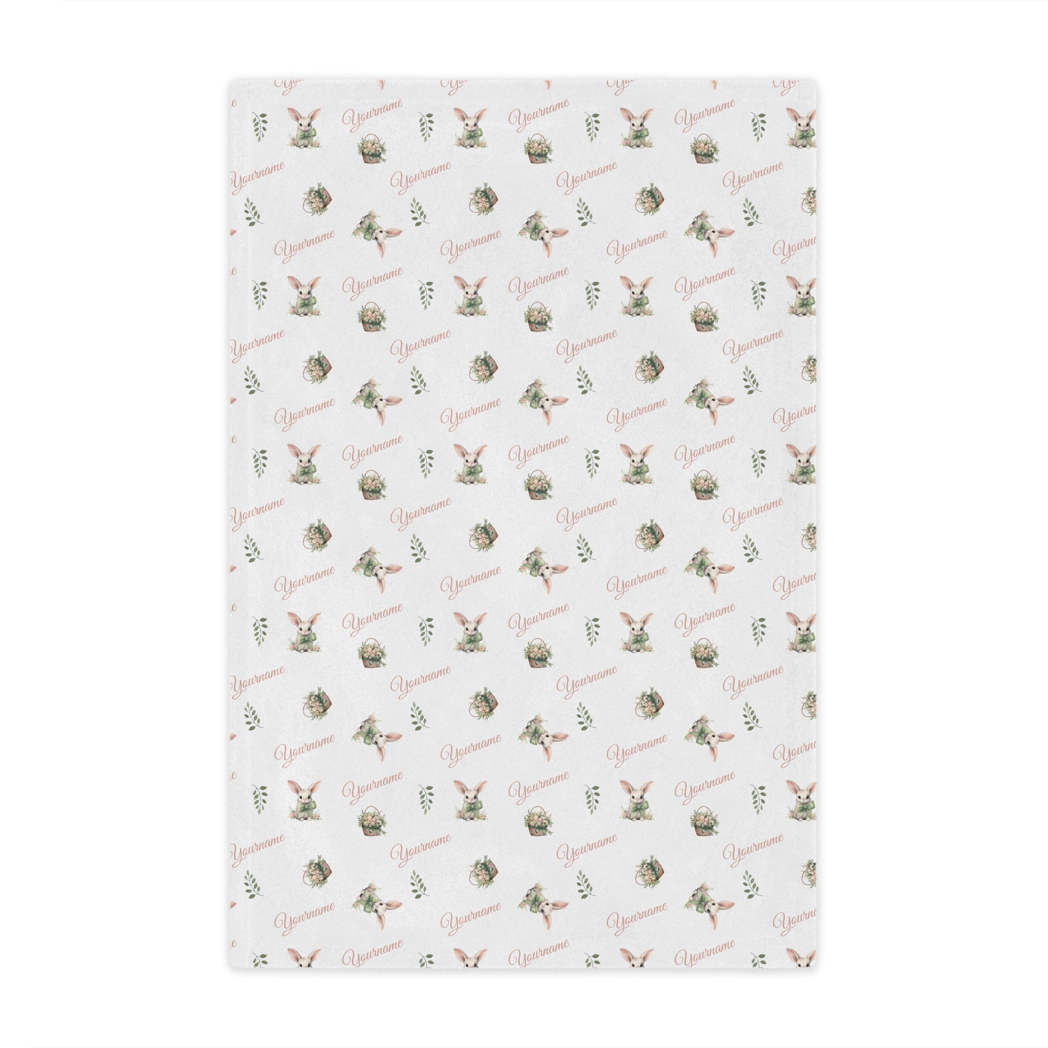 Green Easter Rabbit Girl Blanket