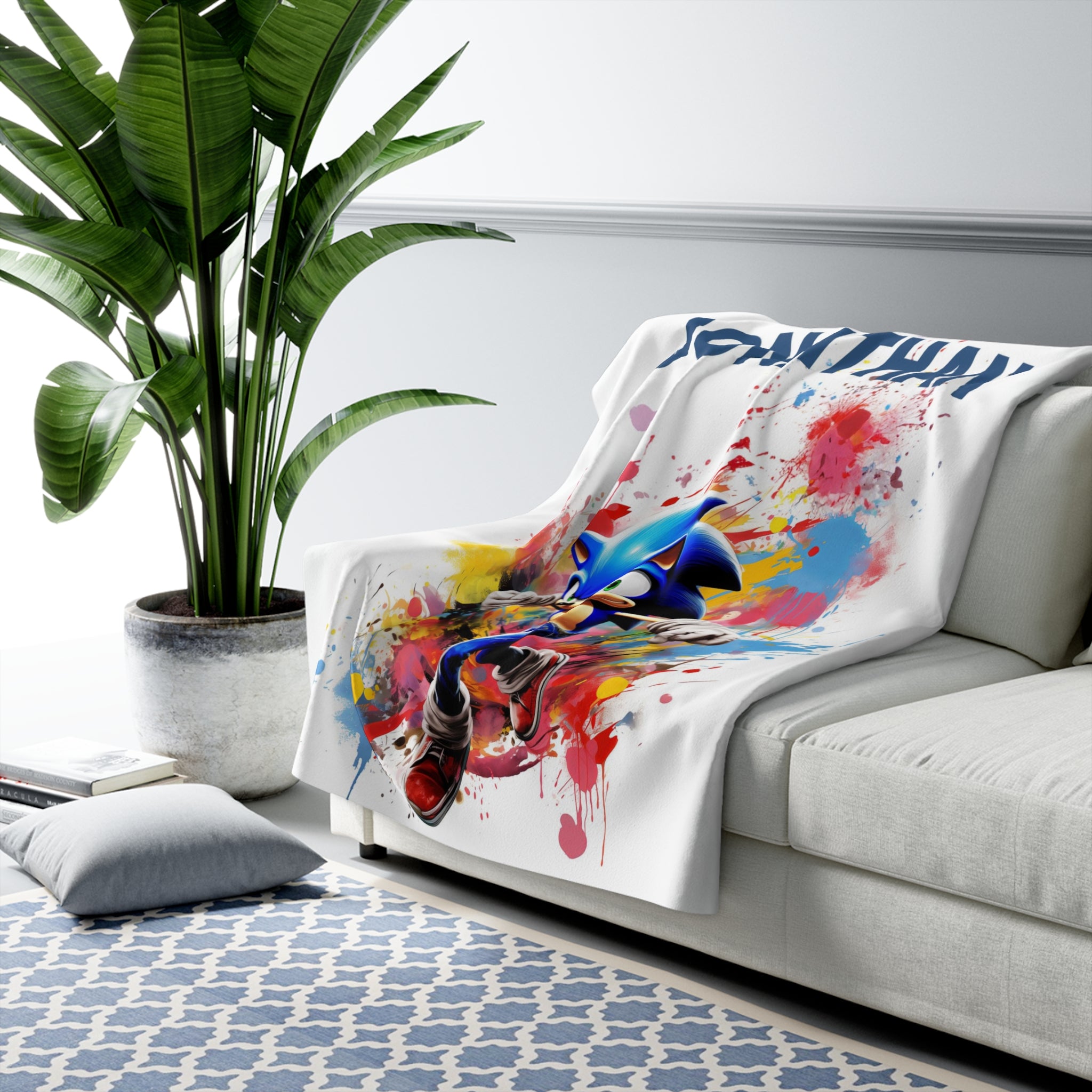 Sonic Splash Artistic Blanket