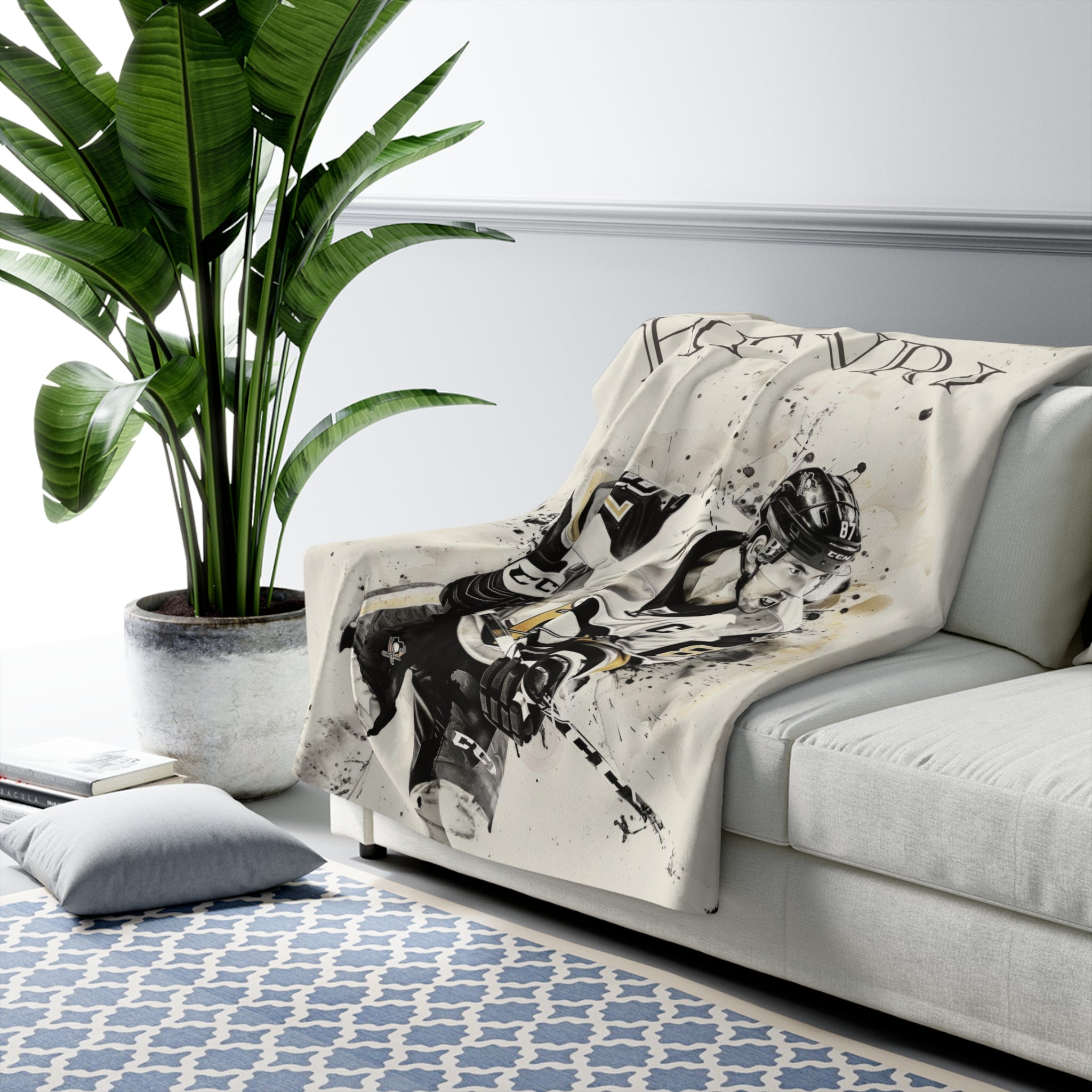 Ice Hockey Artistic Blanket