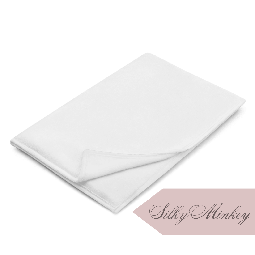 Teddy Bear White Flower Artistic Blanket