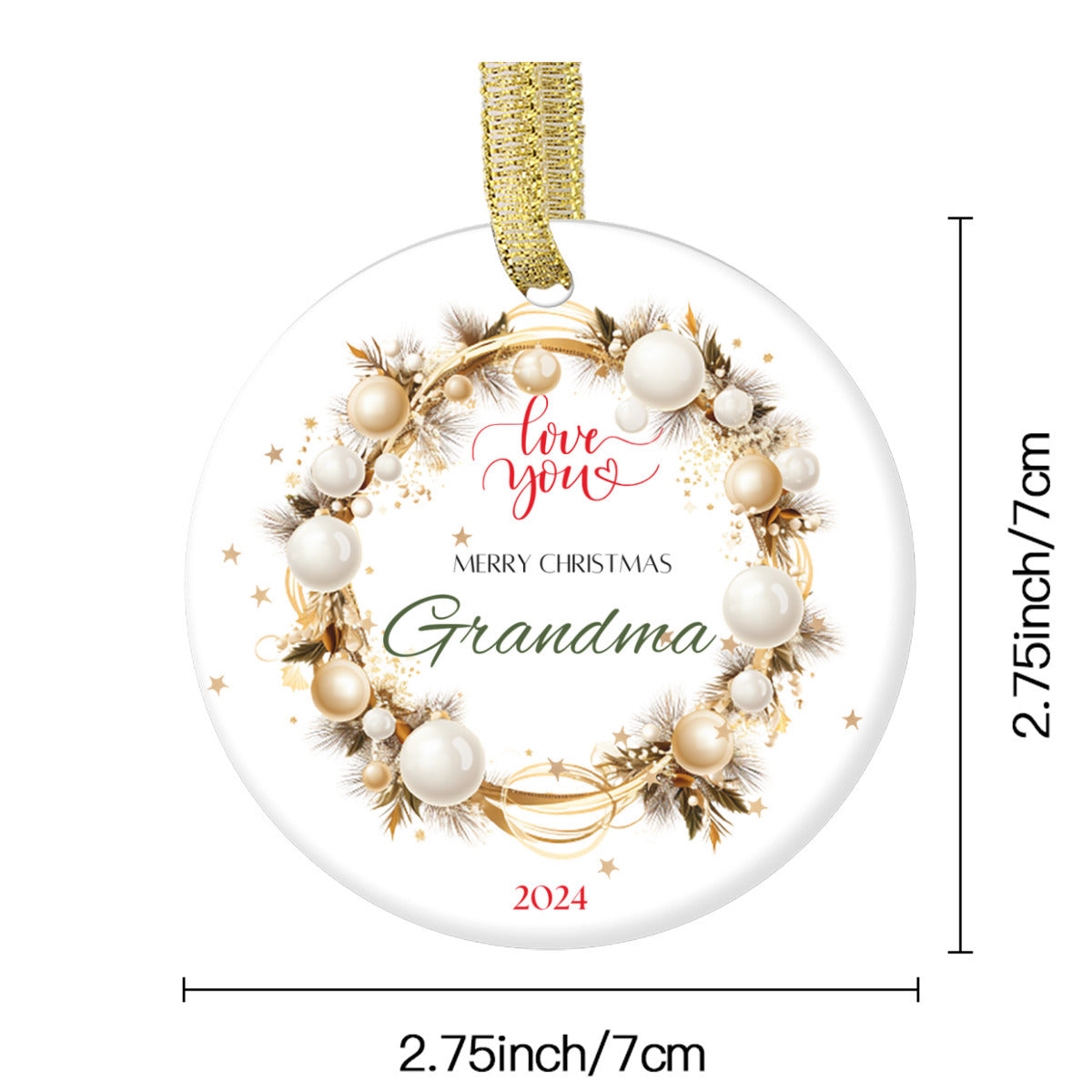 Golden Christmas ornament